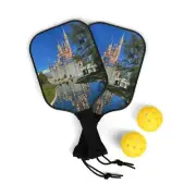 Disney Cinderella Castle Mickey Pickleball Kit Set Walt Disney World Games Gift