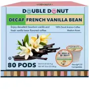 Double Donut Decaf French Vanilla Coffee Pods, Medium Roast Single Serve Fren...