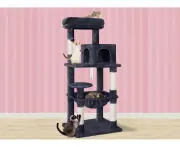 BEASTIE Cat Tree Scratching Post Scratcher Tower Condo House Furniture Wood 143