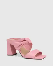 Sally Petal Pink Leather Mule