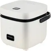 Electric 1.2L Mini Rice Cooker with Removable Nonstick Pot Steaming Dish Rice Spoon and Measuring Cup Keep Warm Function Kitchen Appliances for 1-3 Person, Cooking Soup, Rice, Stews & Oatmea (White)