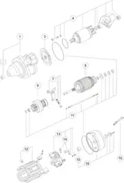 Mahle Starter Motor for Zetor 3.5L Z7201 1.84- - 12.90