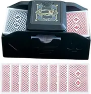 Electric Poker Shuffler - ABS Automatic Shuffler Machine | Automatic Poker Card Shuffler | Electric Shuffling Machines | Sturdy Construction Board Games Accessories for Adults, Young People