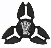 Fidget Spinner Tri-Spinner Aluminum Metal Tribal Elephant