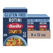 Barilla Gluten Free Rotini Pasta 12 Ounce Pack of 8 Non GMO Quick Cooking Pasta