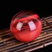 80mm Natural Red Smelting Quartz Ball Healing Crystal Sphere W/ Stand Gemstone