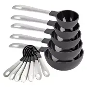12 Pcs Plastic Measuring Cups and Spoon Set Nesting Kitchen Measuring Tools