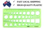 Multi-shape Geometric and Circle Template Ruler -Green Product in Australia