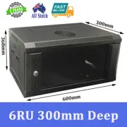 Network 6U 6RU 19" 19Inch 300mm Deep Wall Mount Server Data Rack Cabinet