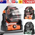 Camping Fan LED Light Tent Lantern Lamp Rechargeable Adjustable Speed Fun Travel