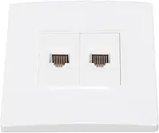 Cat 6 Ethernet Wall Plate, 2 Port CAT6 Keystone Female to Female Wall Jack, Removable Keystone Wall Plate for CAT5, CAT5E, CAT6, CAT6A Ethernet Network Connections