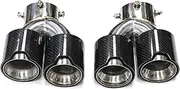 Compatible For BMW G23 M440i G20 G21 M340i G42 M240i Quad Carbon Fiber Exhaust System Muffler Tip Tail DeTip 2021 2022 2023(Carbon Fiber A)