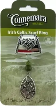 J.C. WALSH & SONS, IRELAND, SHAMROCK TEARDROP SCARF CLIP