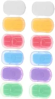 YARNOW 12 Boxes Portable Travel Soap Paper Washing Travel Wash Hand Travel Soap Slices Soap Paper for Travel Portable Soap Paper Pp
