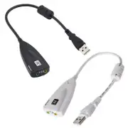 External USB Sound Card 7.1 Cable Adapter USB to 3D CH Sound Audio Headset Micro