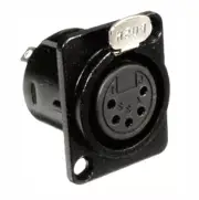5 Pin Female XLR D Type Panel Mount