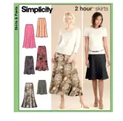 Simplicity 4881 Size HH 6-12 Misses' Pull On Gored Skirt Sewing Pattern UNCUT