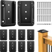 Steel DN Mate 20 PCS Deck Railing Bracket Connectors for 2x4 Actual 1.5”x3.5”...