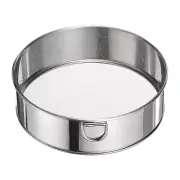 304 Stainless Steel Flour Sifter, 6Inch 40 Mesh Round Sieve Fine Mesh, Silver