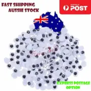 50x Dolls Googly Eyes Oval Adhesive Backing Doll Teddy Joggle Boggle 10mmx8mm