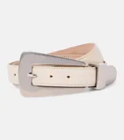 [Khaite] Khaite Lucca leather belt Inch 33.5 white