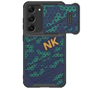 For Samsung Galaxy S23 Honeycomb Texture PC+TPU Case Sliding Camera Protection Anti-drop Phone Cover