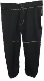 Soffe Intensity Girl Softball Baseball Pants Black Yellow Style N5300Y Small