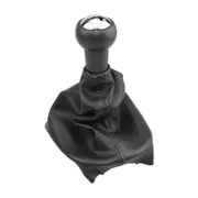 Gear Shift Cover, 5 Speed Gear Shift Stick Knob Dust-proof Cover Gaiter Boot Leather Replacement for Peugeot 207 307 406 Black