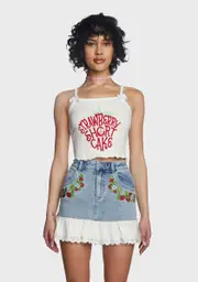 [Dolls Kill X Strawberry Shortcake] Berry Be Jammin' Scratch & Sniff Tank