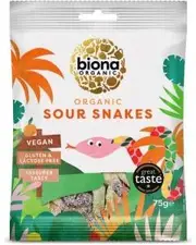 Biona Organic Sour Snakes Confection 75g