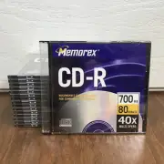 16 New Individual Memorex CD-R 700mb 80 Minute Blank Recordable Discs w/ Cases