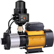 Giantz Water Pump, 2000W 240V Electric High Pressure Garden Pumps Controller Irrigation for Pool Pond Rain Tank Home Farm Clean, Multi Stage Fully Automatic Anti-rust Black Yellow