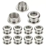 5mm(1/5 Inch) Brass Hole Eyelets, 10 Pcs Arc Surface Grommets, Silver Tone