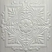 A La Maison Ceilings R14 Victorian Pre-Painted Foam Glue-up Ceiling Tile (128 sq. ft./Case), Pack of 48, Washed Oak