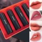 [4 Pcs] Black Rose White Lipstick Gift Box Set Velvet Mattes Lipstick Long