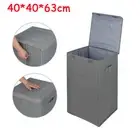 90L Foldable Laundry Basket Hamper Washing Clothes Storage Lid Box Bin With Lid.