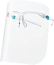 6ZWOC Face Shield (Glasses Type), Lightweight, Clear Vision, Splash Prevention, Set of 50