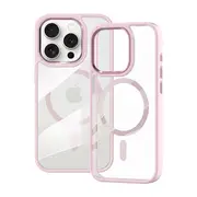 ZUSLAB iPhone 15 Pro Max MagSafe Case Slim Hybrid Pro Protective Heavy Duty Shockproof Cover for Apple - Pink