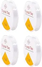 4 Roll Clear Elastic Beading Threads, Stretchy Bead Cord String, 0.6mm Diameter, Ideal for DIY Bracelet, Jewelry Making