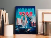 Miami Vice - Commercial Poster A1/A2/A3/A4 Canvas FRAMED