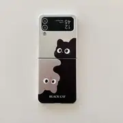 Cat Mobile Phone Case - Samsung Galaxy Z Flip 3 / Flip 4 / Flip 5 Black Cat (Case Only) - Z Flip 4