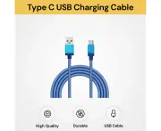 Net Braid Type C USB Charging Cable - Blue, 2 M