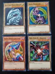 Yugioh Set Blue Eyes White Dragon Dark Magician Girl Red Eyes Bl **HOT** + Bonus