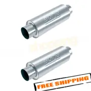 Borla 40085 Set of 2 3" Center Inlet/Outlet XR-1 Sportsman Racing Round Mufflers