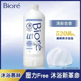 【Biore 蜜妮】高彈潤沐浴慕絲 瓶裝540ml+補充瓶450mlX2(共3款可選)