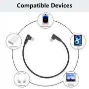90 Degree Elbow Type C Cable 40W Fast Charging USB C Male to Male Cord 30cm