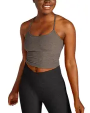 Beyond Yoga Spacedye Slim Racerback Cropped Tank in Soft Umber