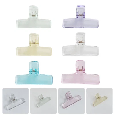 Assorted Color 6Pcs Binder Clips Large Paper Clips for Document Storage