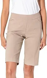 [SLIM-SATION] Golf Women's Pull On Wide Band Print Walking Short Front and Back Pockets