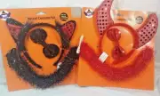 Devil or Kitty Cat Sequined Ears Tail Bow tie New Cos Play Halloween costume